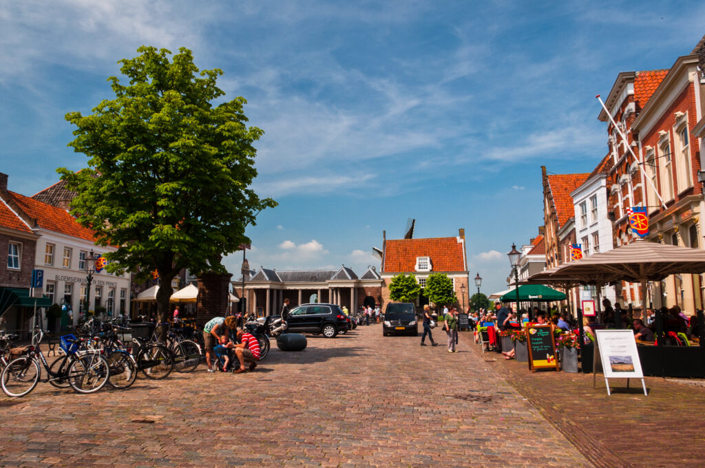 Beautiful Day in Medieval Dutch Town Heusden